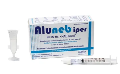 Aluneb Iper Kit 20 Flaconcini da Nebulizzare + Mad Nasale Siringa