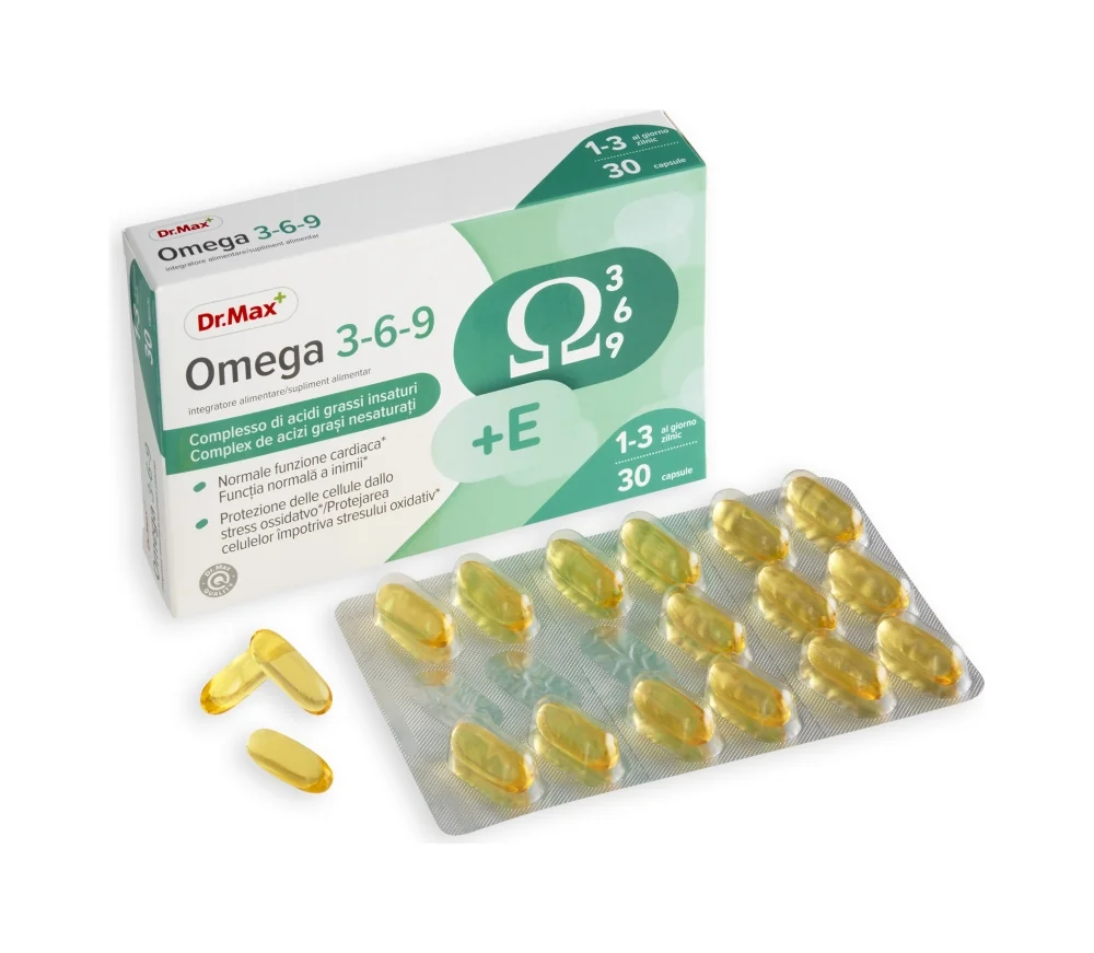 Dr. Max Omega 3-6-9, 30 Capsule Benessere Cardiovascolare