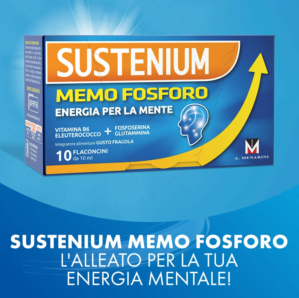 Sustenium Memo Fosforo Integratore Memoria e Concentrazione 10 Flaconcini Memoria e Concentrazione