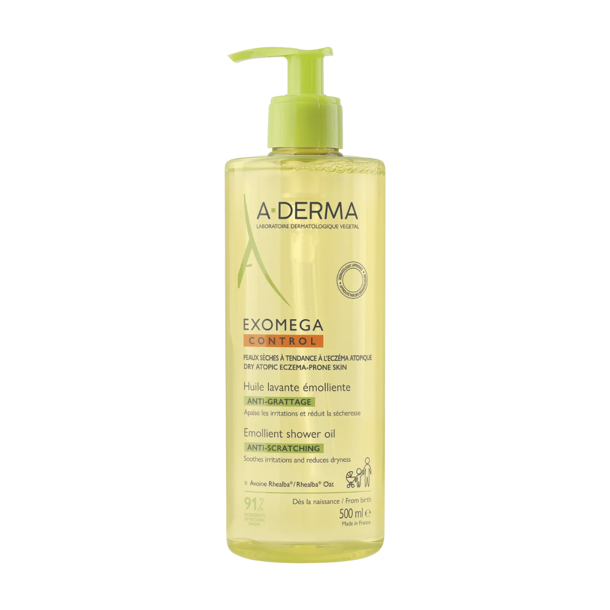 A-Derma Exomega Control Olio Lavante Emolliente  “Anti-Grattage”  500 ml Pelle Secca a Tendenza Atopica