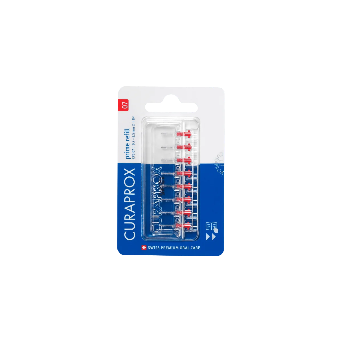 Curaprox Cps 07 Prime Refill Red 8 pezzi Scovolino Interdentale