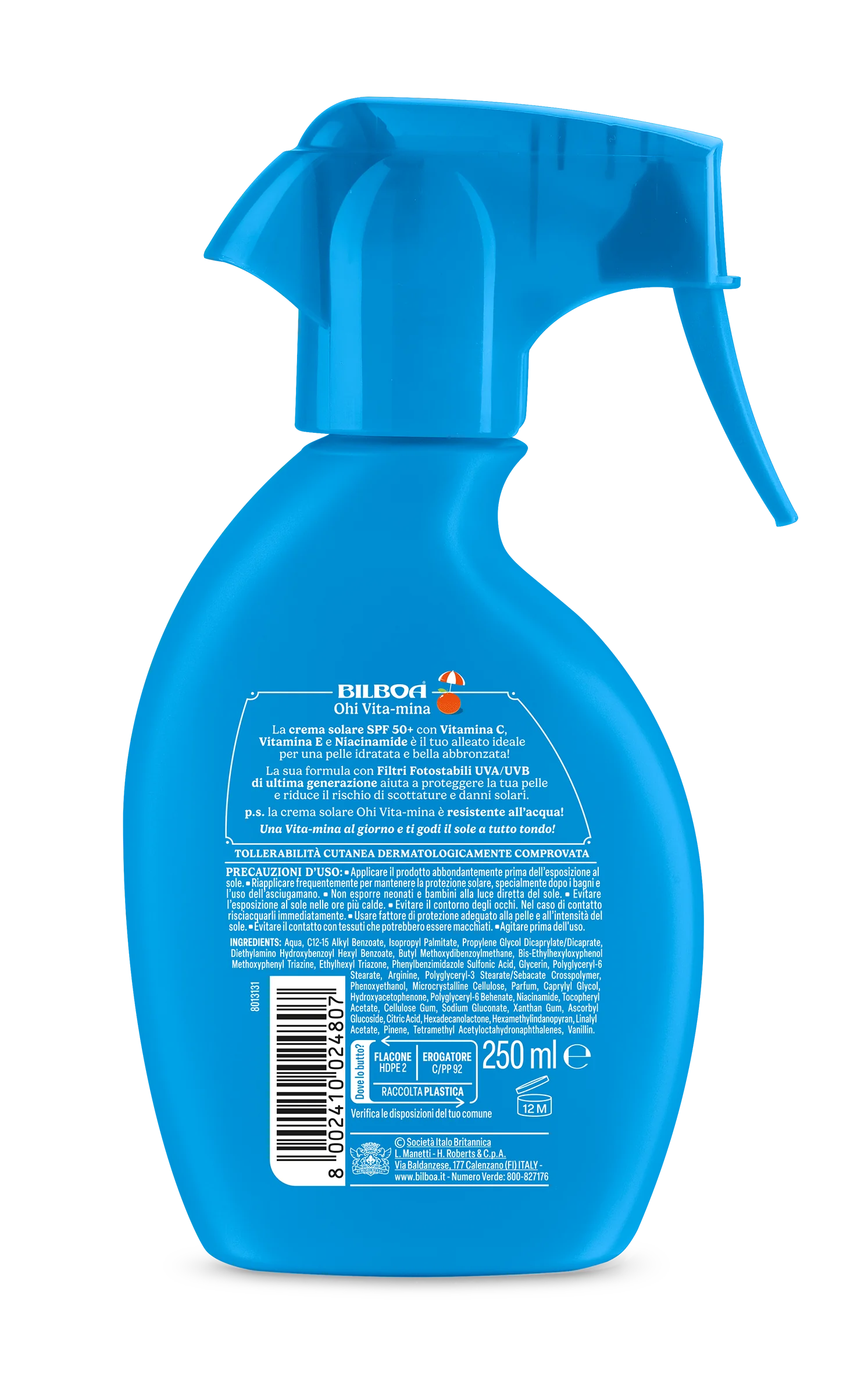 Bilboa Burrocacao Trigger Spf50+ 250 Ml