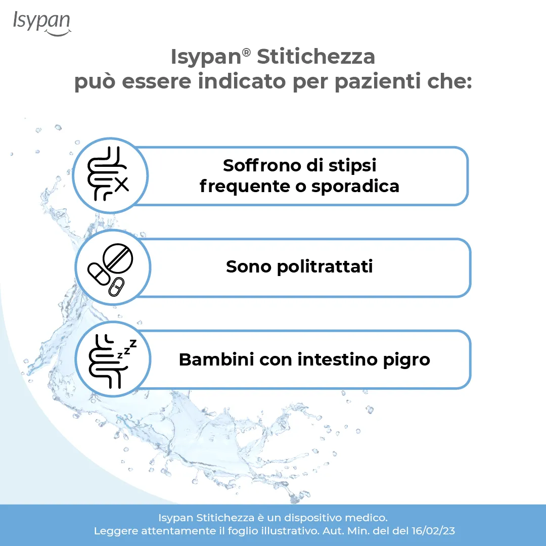 Isypan® Stitichezza Macrogol 4000 20 Bustine Integratore per la Stitichezza