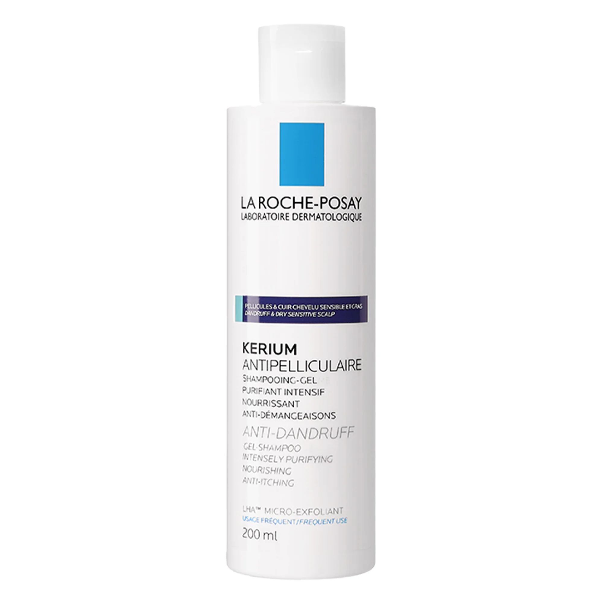 La Roche Posay Kerium Shampoo-Gel Antiforfora, 200 Ml Purificante