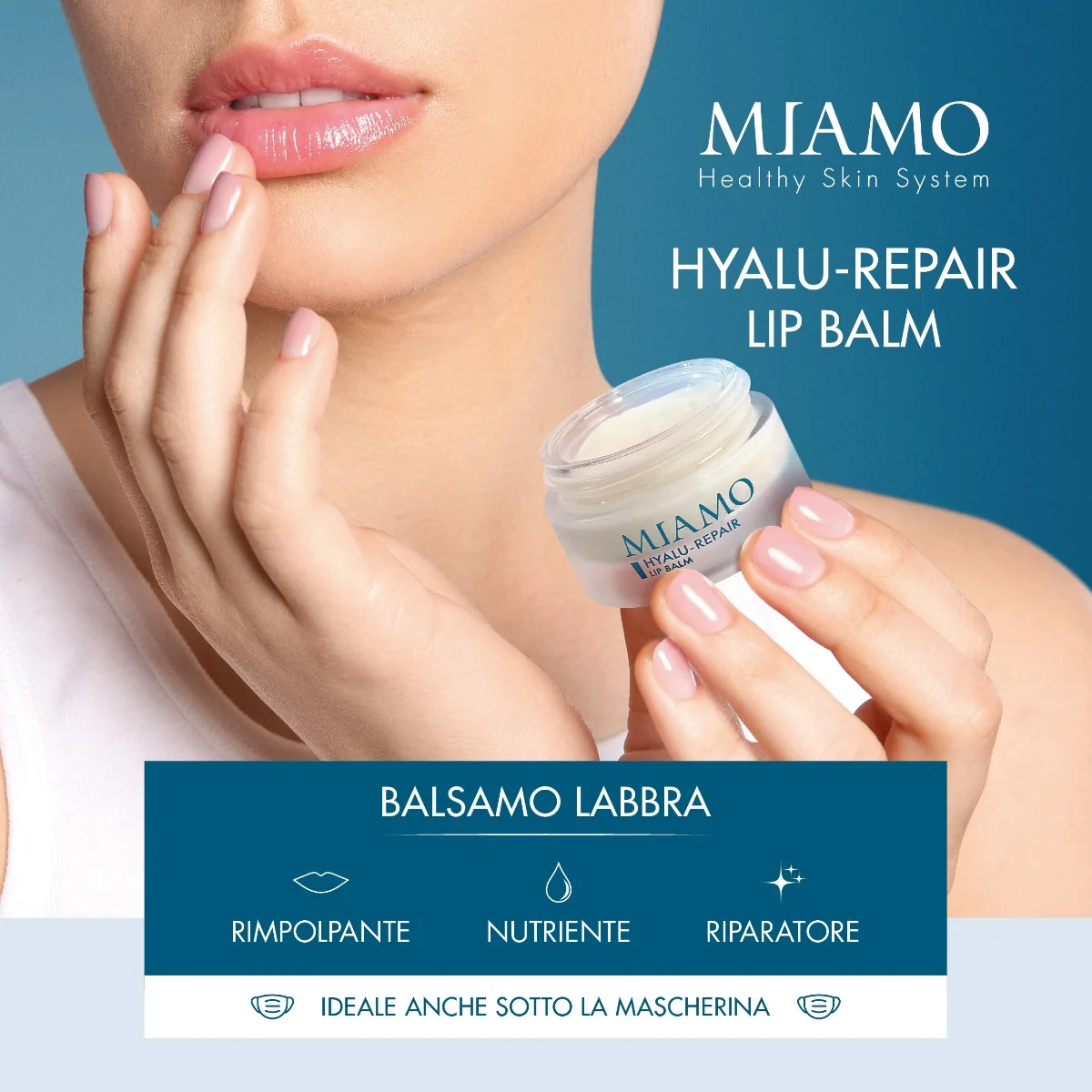 Miamo Cofanetto Love Box Hyalu-Repair Lip Balm Ad Azione Volumizzante, Idratante e Antiossidante