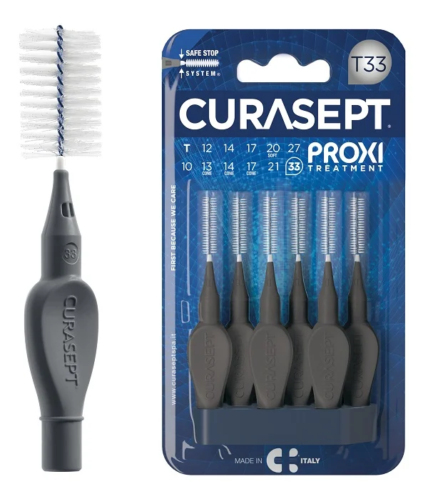 Curasept Proxi T33 Antracite/Anthracite 6 Pezzi