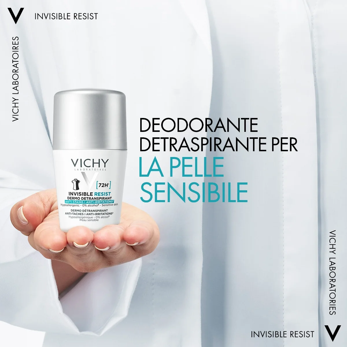 Vichy Deo Roll On 72H Invisibile 50 Ml Protezione Duratura
