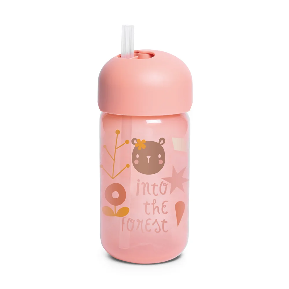 Suavinex Into The Forest Tazza +18 Mesi Rosa Con Cannuccia