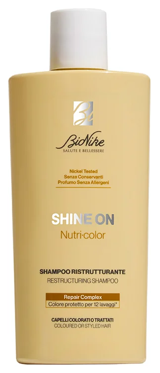 BIONIKE SHINE ON NUTRI-COLOR SHAMPOO RISTRUTTURANTE 200 ML Capelli Danneggiati