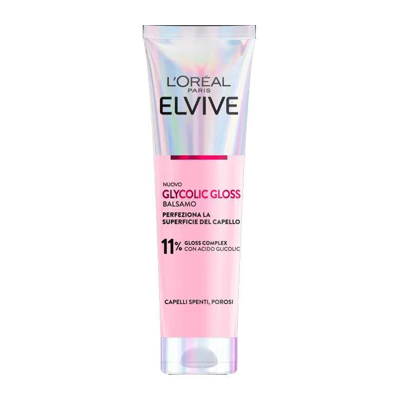 L'Oréal Elvive Glycolic Gloss Balsamo 150 ml Balsamo per Capelli Spenti e Porosi