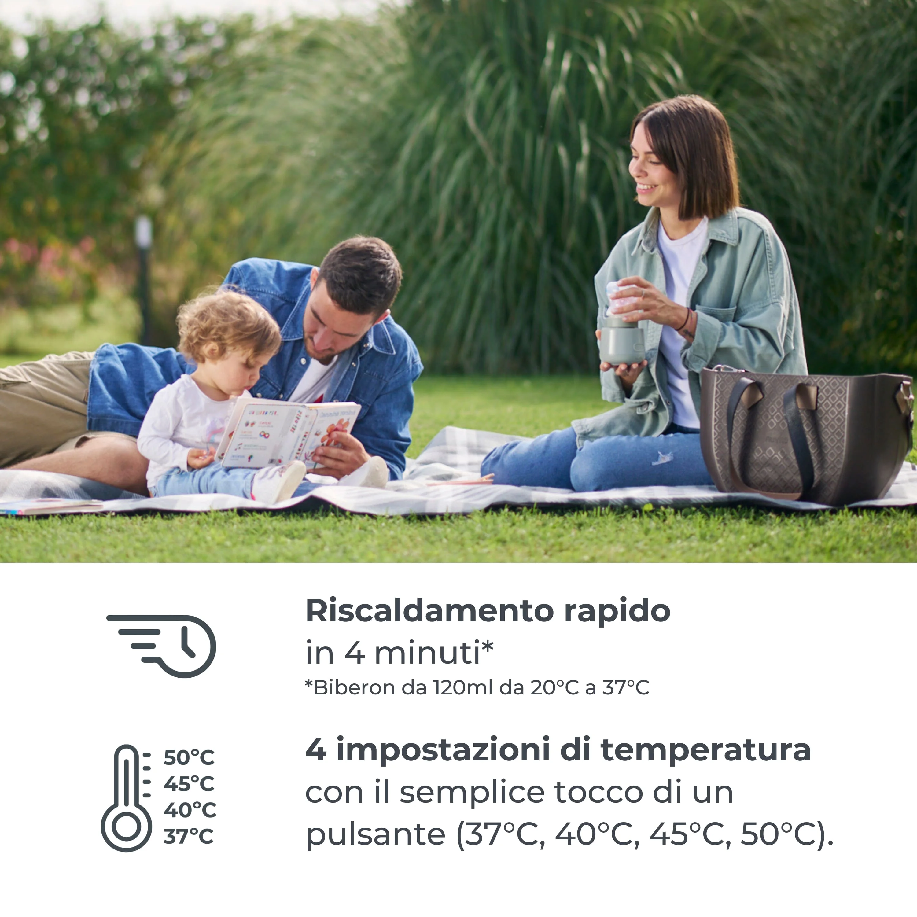 Nuvita Scaldabiberon Portatile Universale Fino a 8 Cicli di Riscaldamento