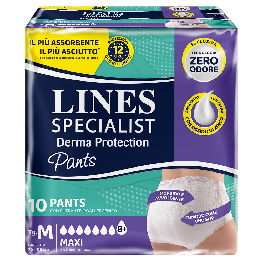 Lines Specialist Derma Pants Maxi M 10 pezzi per incontinenza urinaria