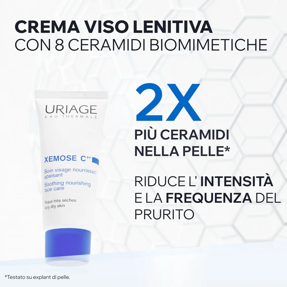 Uriage Xèmose Crema Viso Nutritiva Pelle Secca 40 ml Lenisce e Protegge