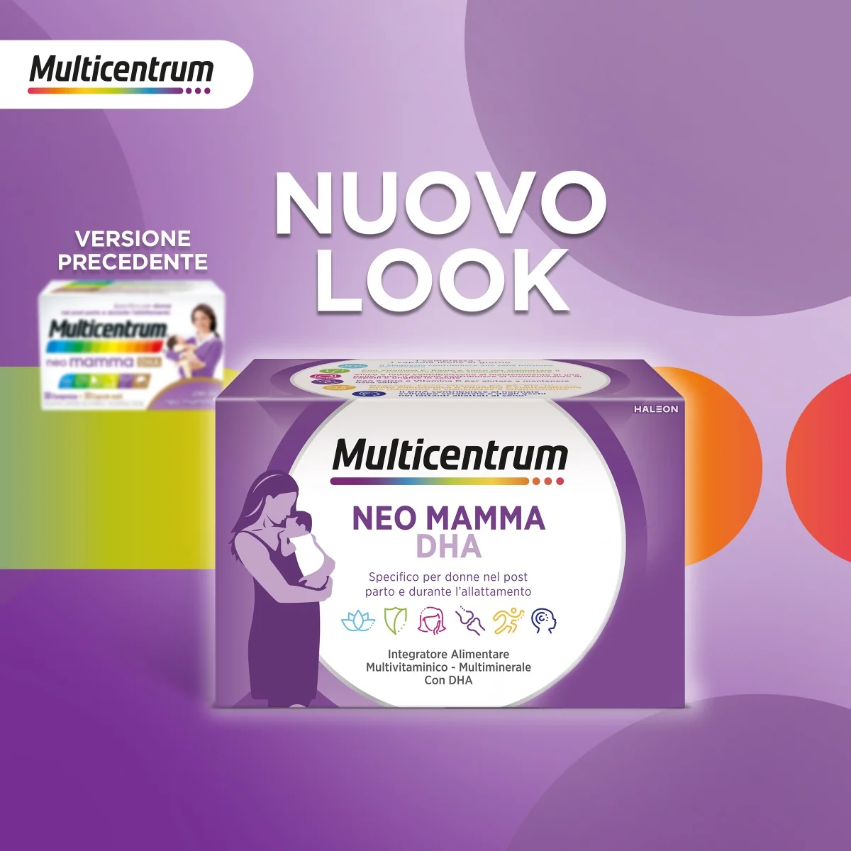 Multicentrum Neo Mamma DHA 30 + 30 Integratore Vitamine e Minerali