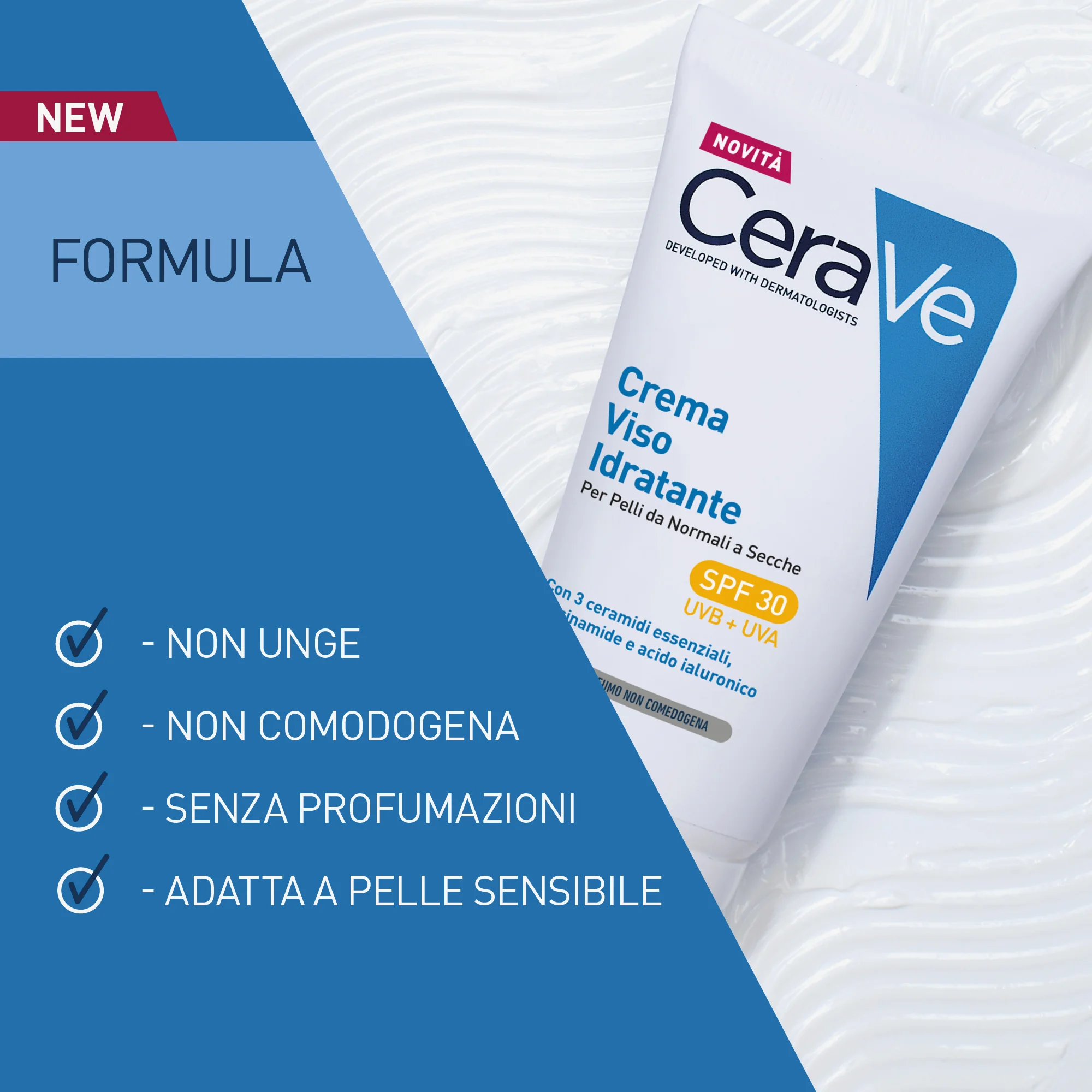 Cerave Crema Viso SPF30, 50 Ml Protezione solare