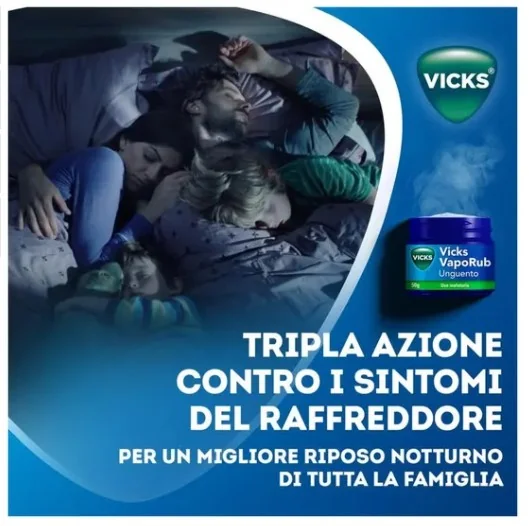 Vicks Vaporub Canfora Unguento per Uso Inalatorio 50 g