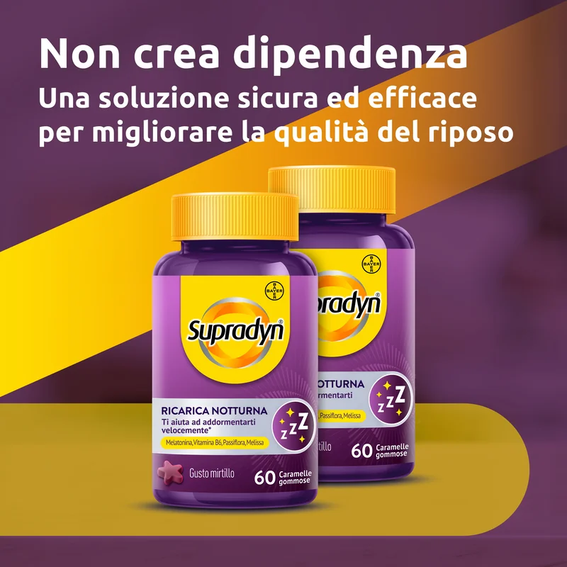 Supradyn Ricarica Notturna 120 Caramelle Gommose Da 2,25 G Senza Glutine
