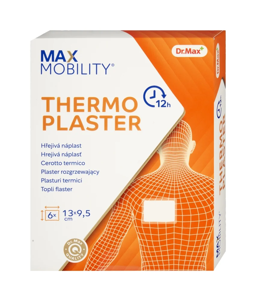 Max Mobility Thermo Cerotti Caldi 6 Pezzi Dolori Muscolari e Articolari