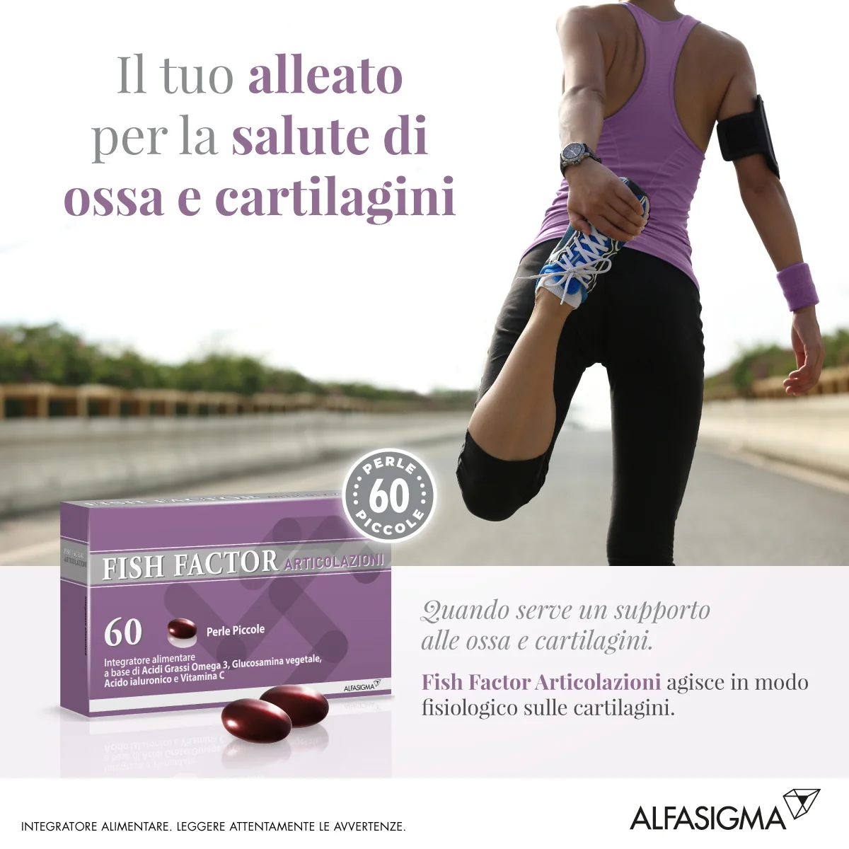 Alfasigma Fish Factor Articolazioni 60 Perle Integratore Omega-3