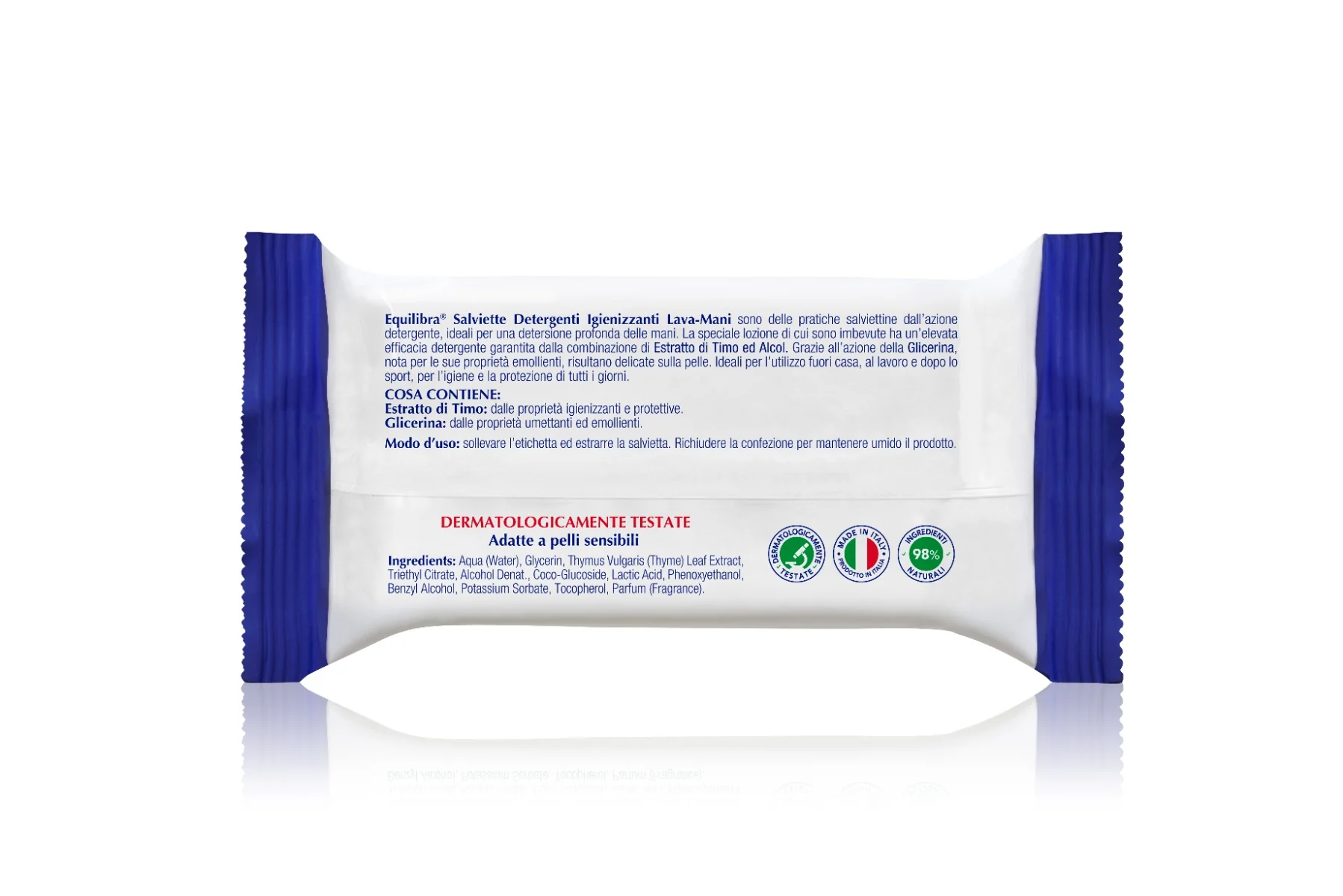 Equilibra Salviette Detergenti 12 Pezzi Igienizzanti Lava Mani