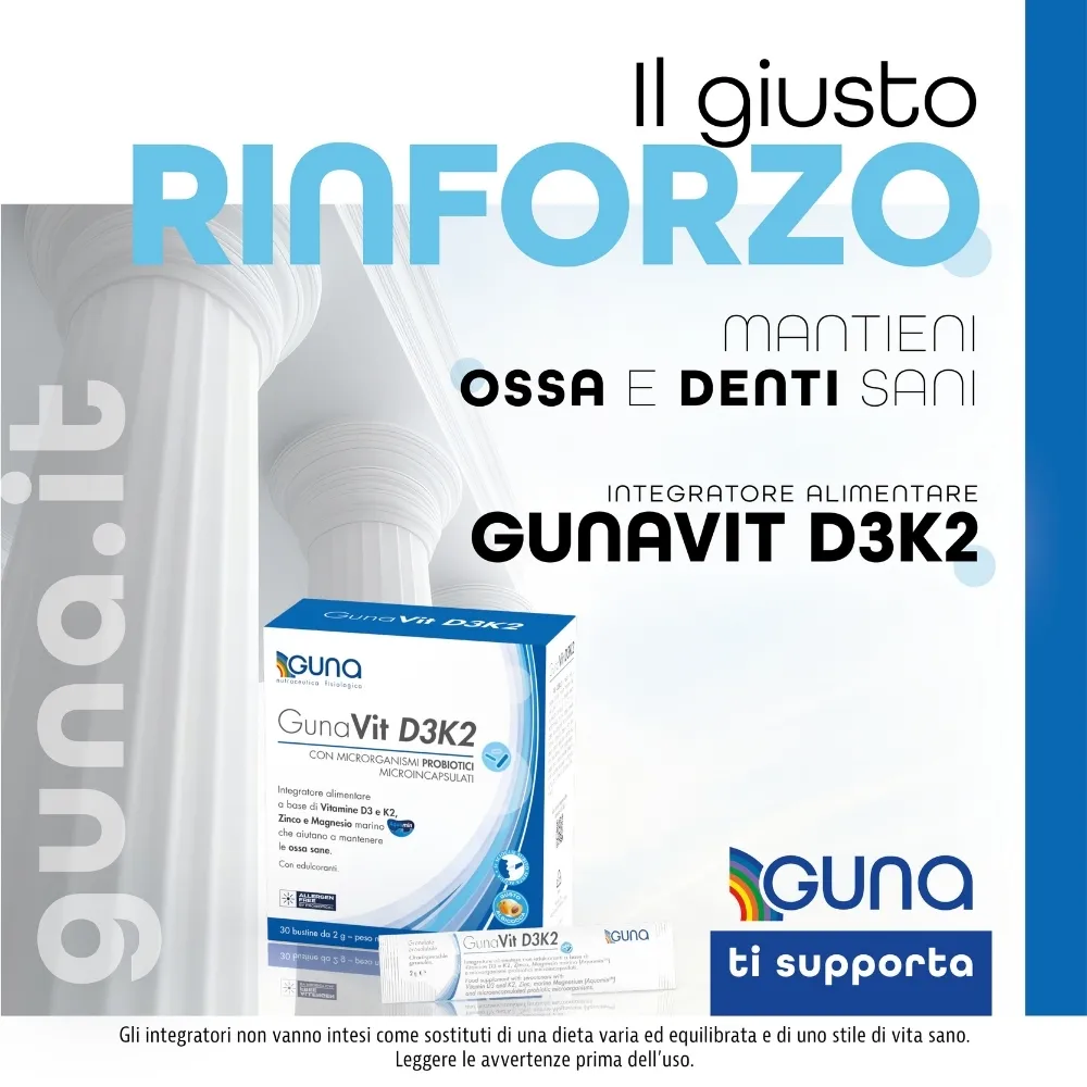Gunavit D3K2 30Stick 2G Ossa e Benessere Intestinale