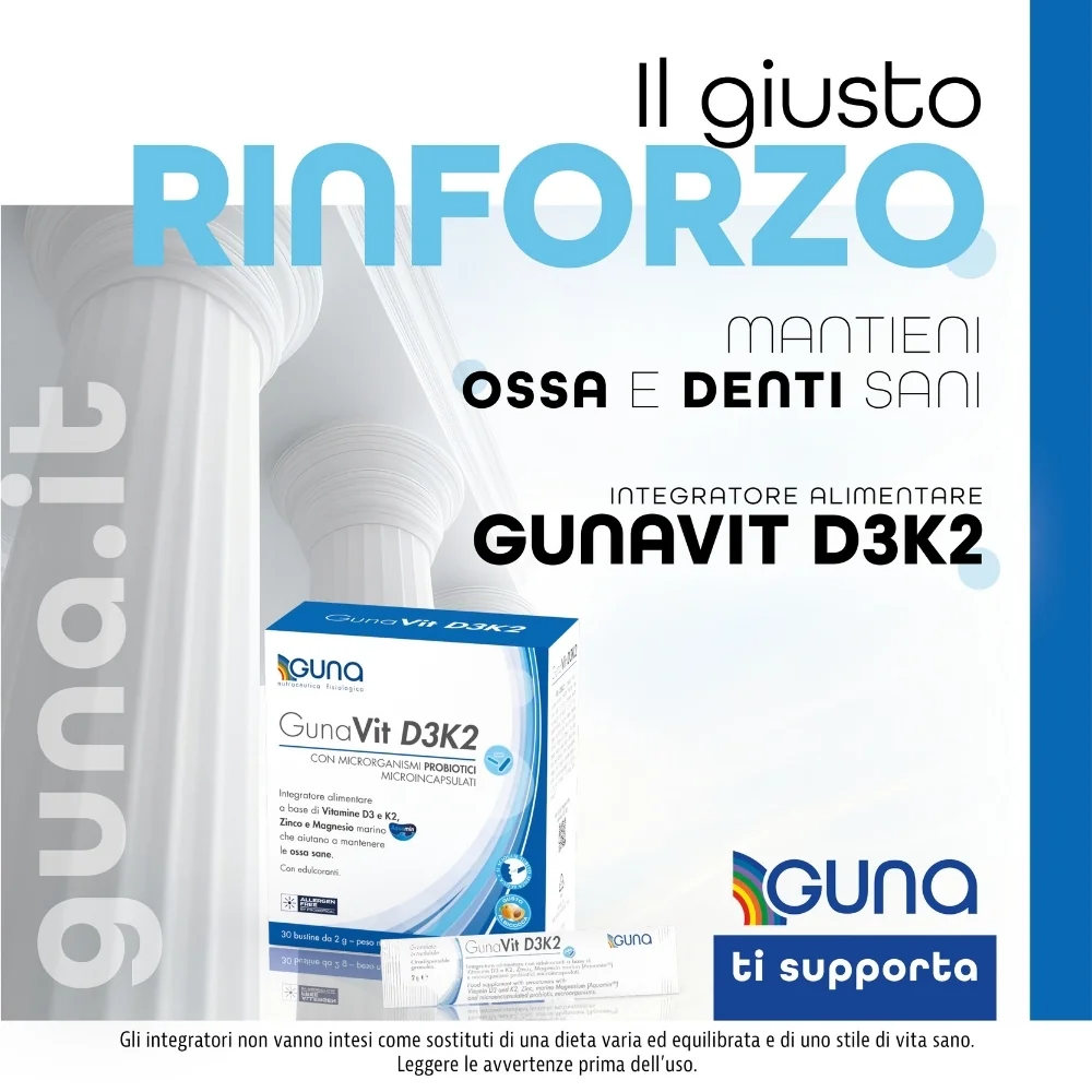 Gunavit D3K2 30Stick 2G Ossa e Benessere Intestinale