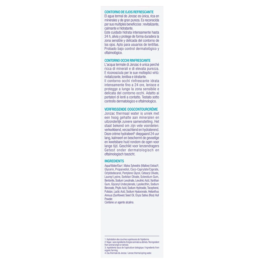 Jonzac Trattamento Contorno Occhi Rehydrate 15 Ml Rinfrescante