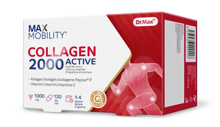 Max Mobility Collagene 2000 Active 120 Compresse Per Articolazioni, Cute e Capelli