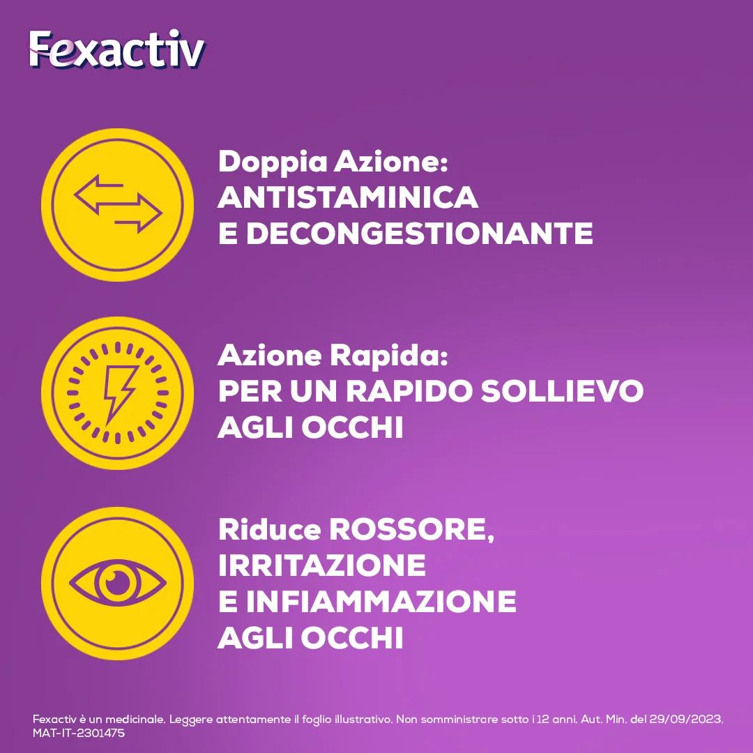 Fexactiv 0,3% + 0,05% Collirio Antistaminico 10 ml