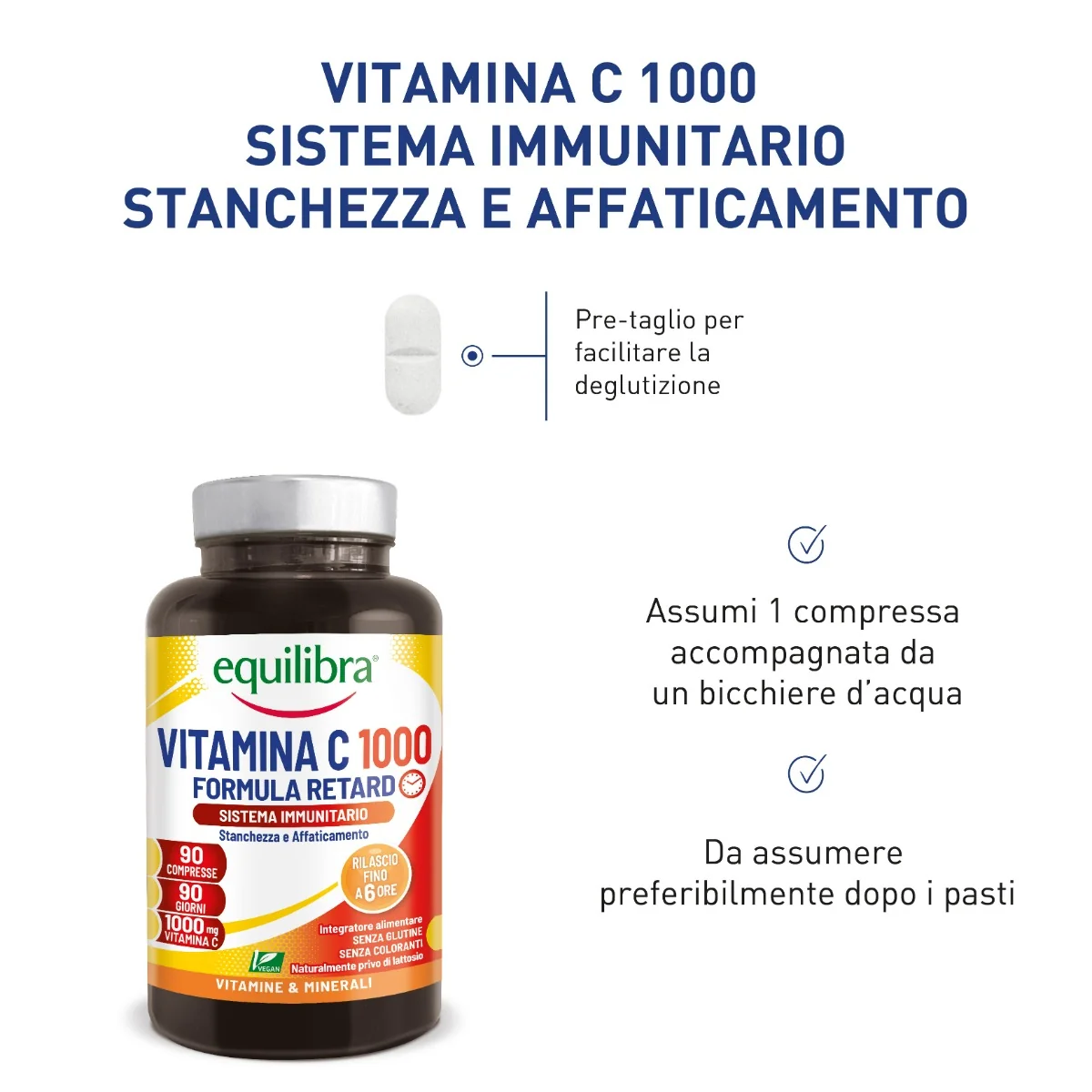 Equilibra Vitamina C 1000 90 Compresse Acido Ascorbico