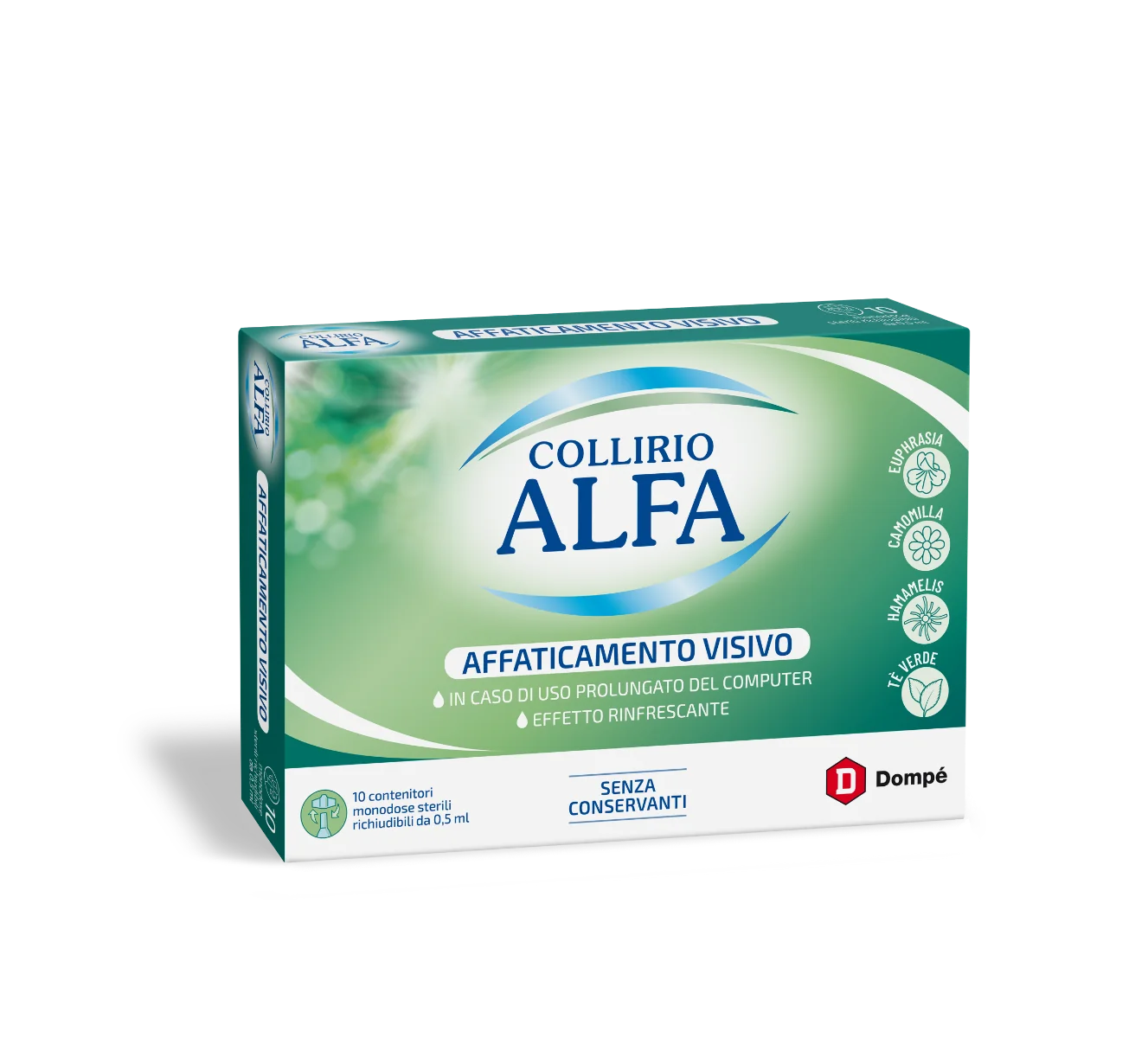 Alfa Natura Gocce Oculari 10 Flaconcini Rinfrescanti e Lenitive