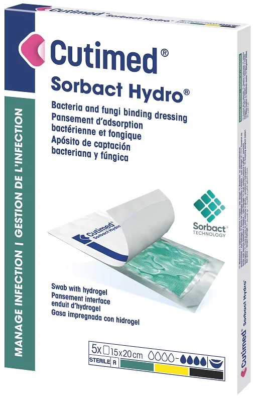 Medicazione Idrofobica Cutimed Sorbact Hydro 7,5X15 Cm 10 Pezzi