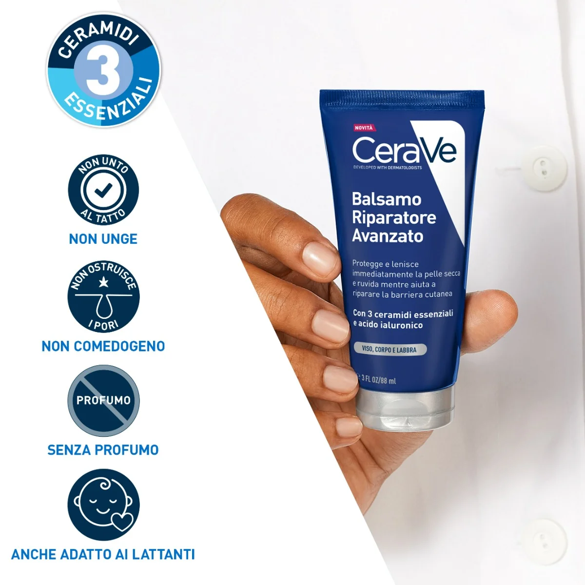 Cerave Balsamo Riparatore Avanzato 88 Ml Idratazione Intensa
