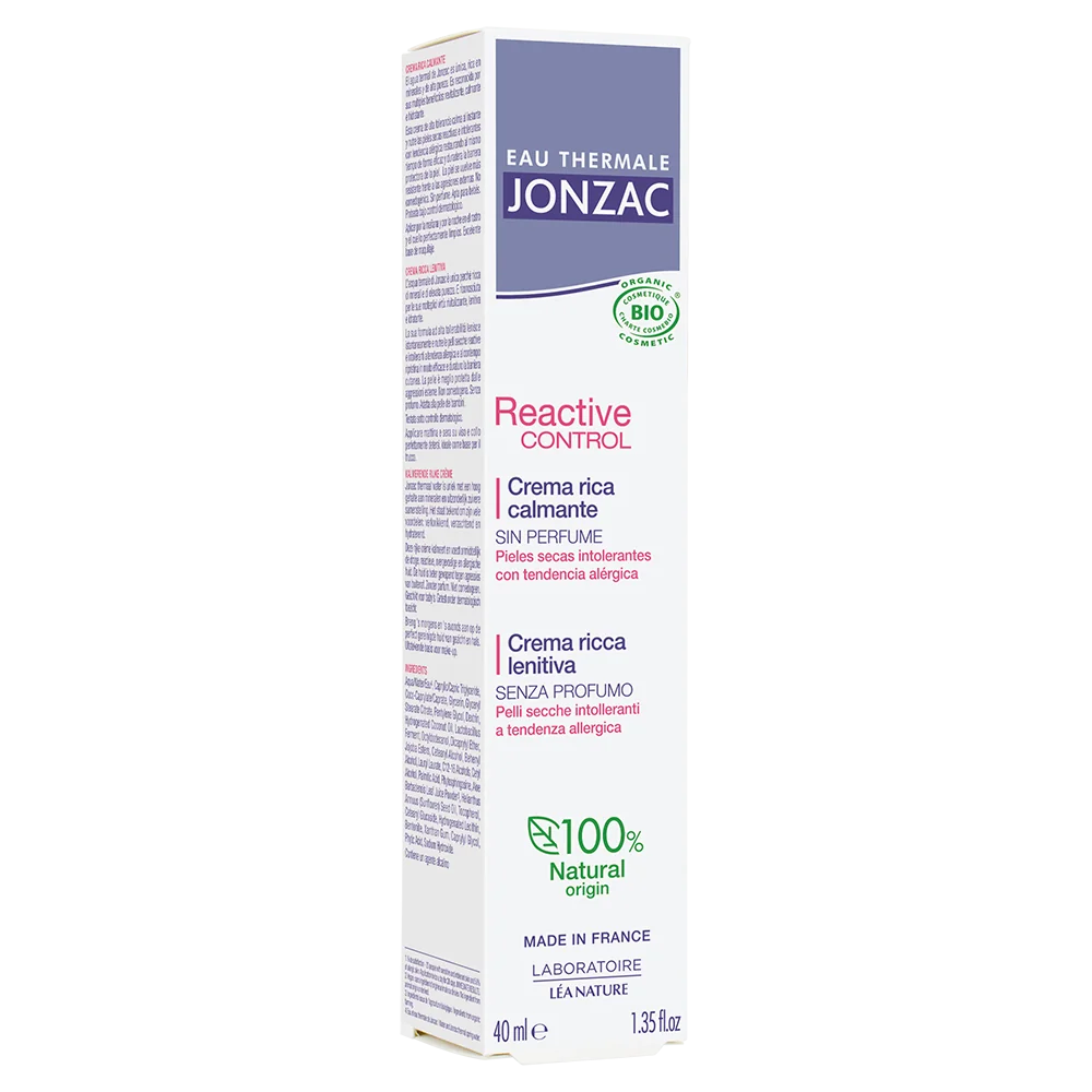 Jonzac Crema Ricca Alta Tolleranza Reactive 40 Ml Pelli Intolleranti a Tendenza Allergica