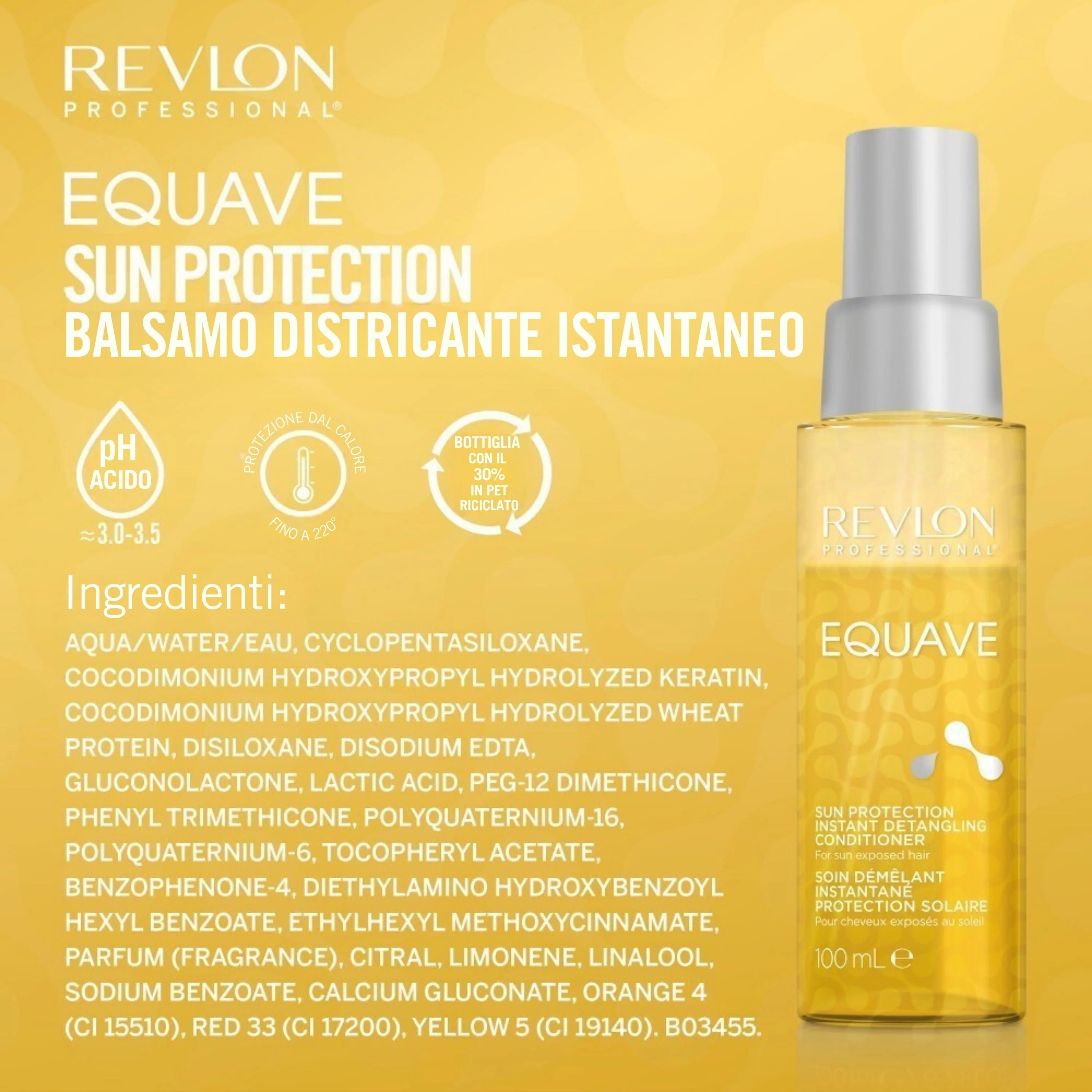 Revlon Equave Sun Protection Conditioner 100 ml Bifasico capelli districante protezione UV