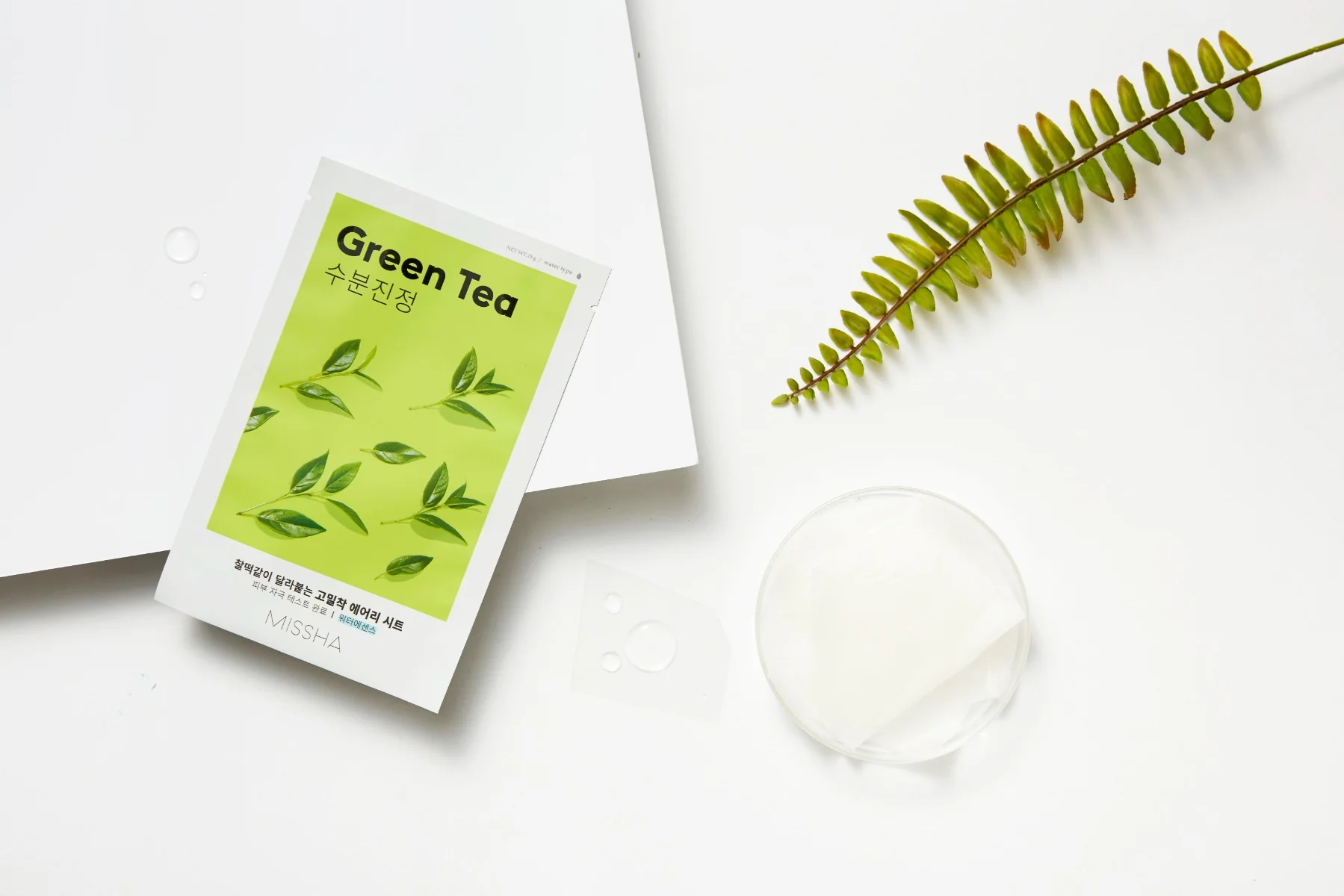 Missha Airy Fit Sheet Mask (Green Tea) 19 g Maschera in Tessuto