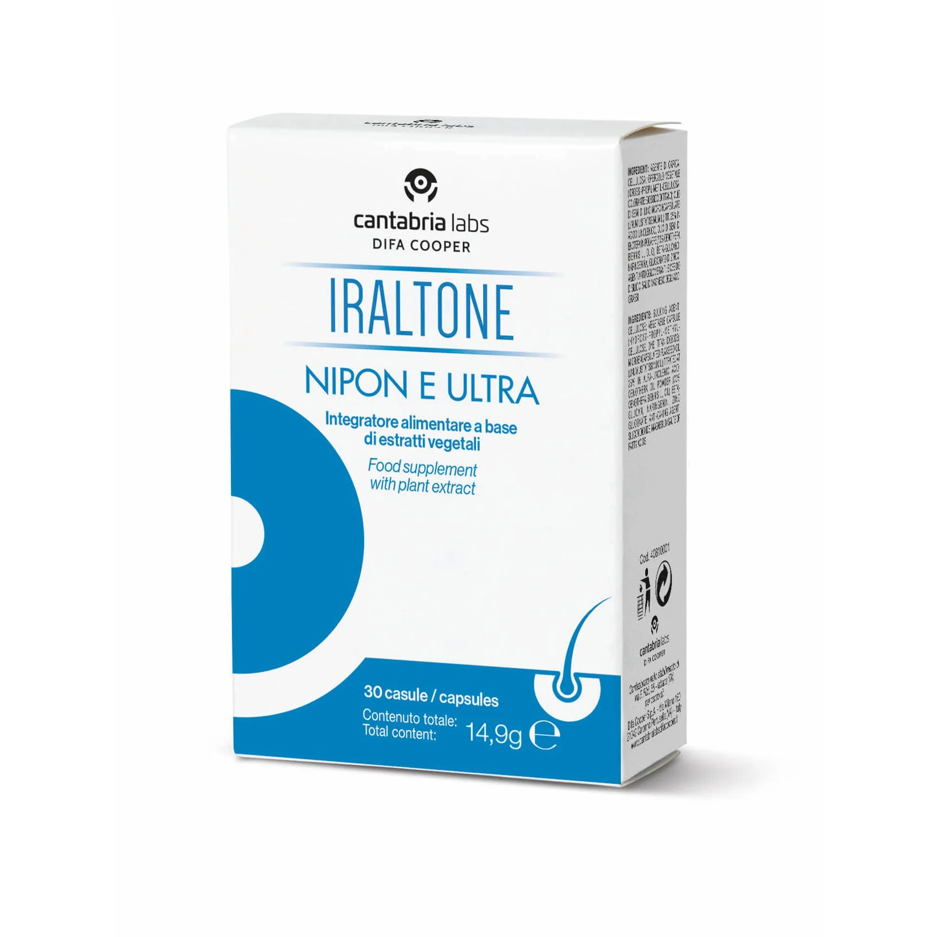 Iraltone Nipon E Ultra 30 Capsule Integratore per Capelli