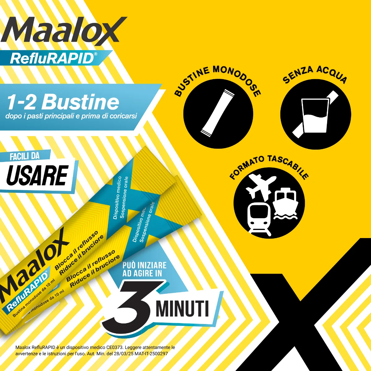 Maalox Reflurapid 20 Bustine Reflusso e Acidità