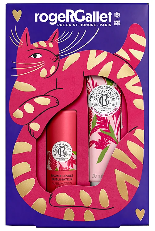 Roger&Gallet Set Natale Gingembre Rouge Duo Mani 30 ml Labbra Benessere Quotidiano di Mani e Labbra