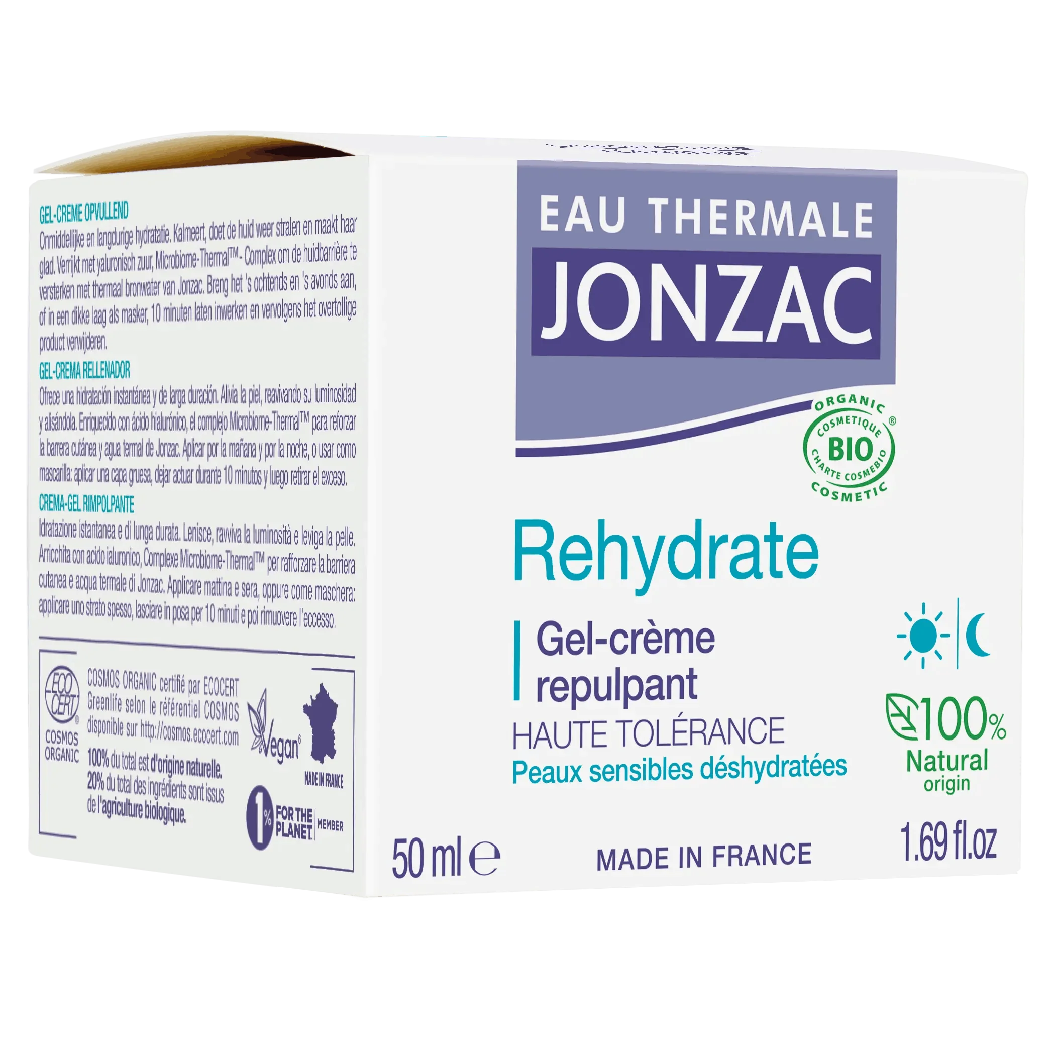Jonzac Gel Crema Rimpolpante Reydrate 50 Ml Pelli disidratate e sensibili
