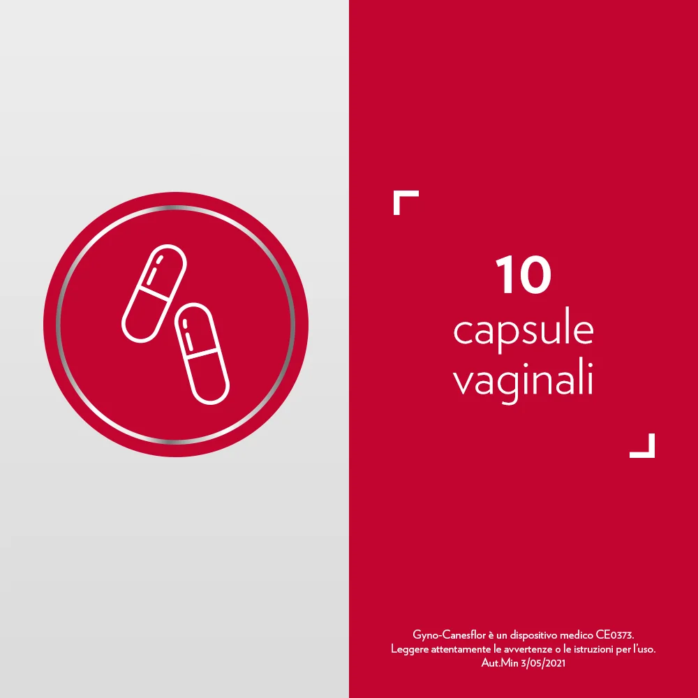 Gyno-Canesflor 10 Capsule Vaginali Ovuli con Lattobacilli
