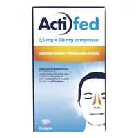 Actifed 2,5 mg + 60 mg Pseudoefedrina Cloridrato 12 Compresse