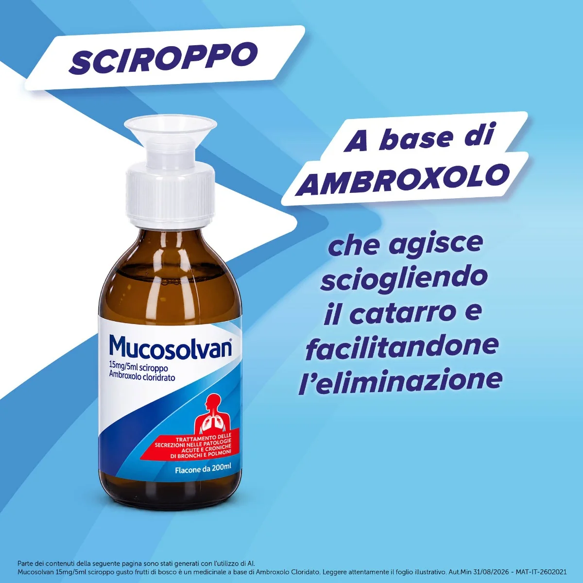 Mucosolvan Sciroppo Gusto Frutti di Bosco 15 mg/5 ml 200 ml Ambroxolo