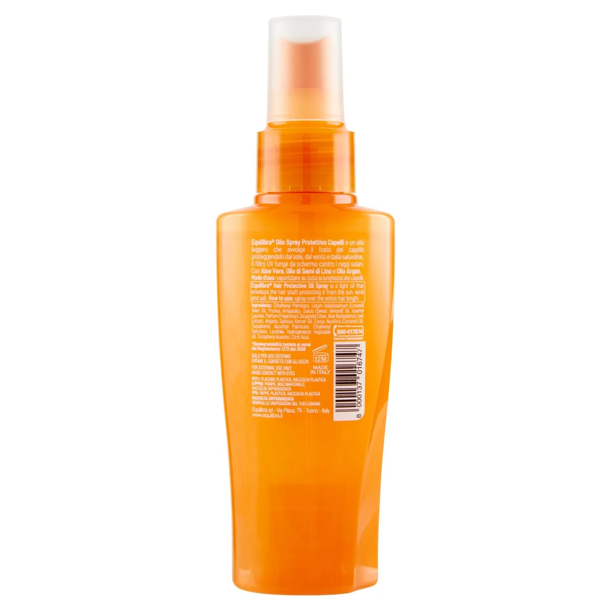 Equilibra Olio Spray Protettivo Capelli 100 ml Protezione Capelli