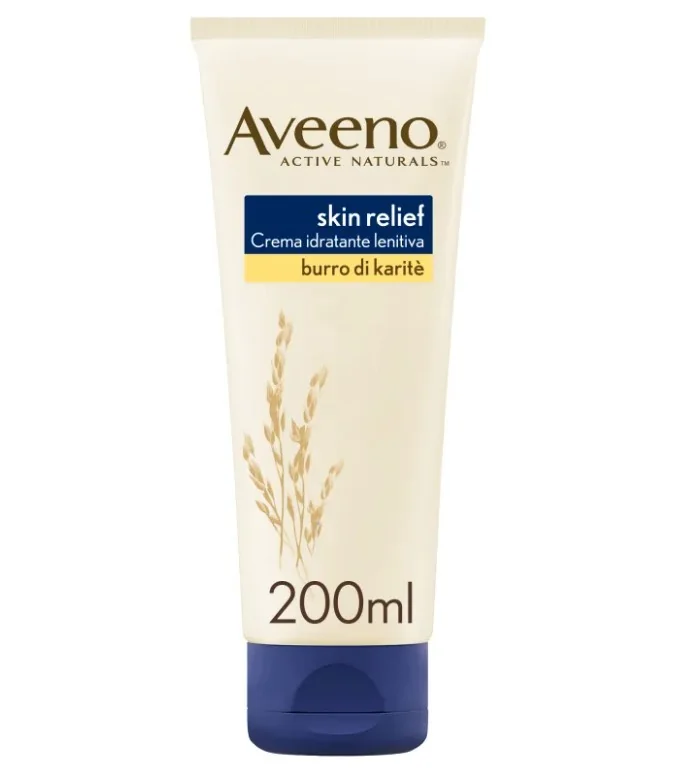 Aveeno Skin Relief Crema Lenitiva al Burro di Karitè Idratante Corpo 200 ml
