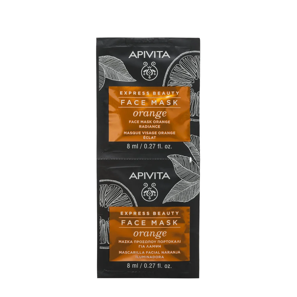 Apivita Express Orange 2 X 8 Ml Maschera Viso Illuminante