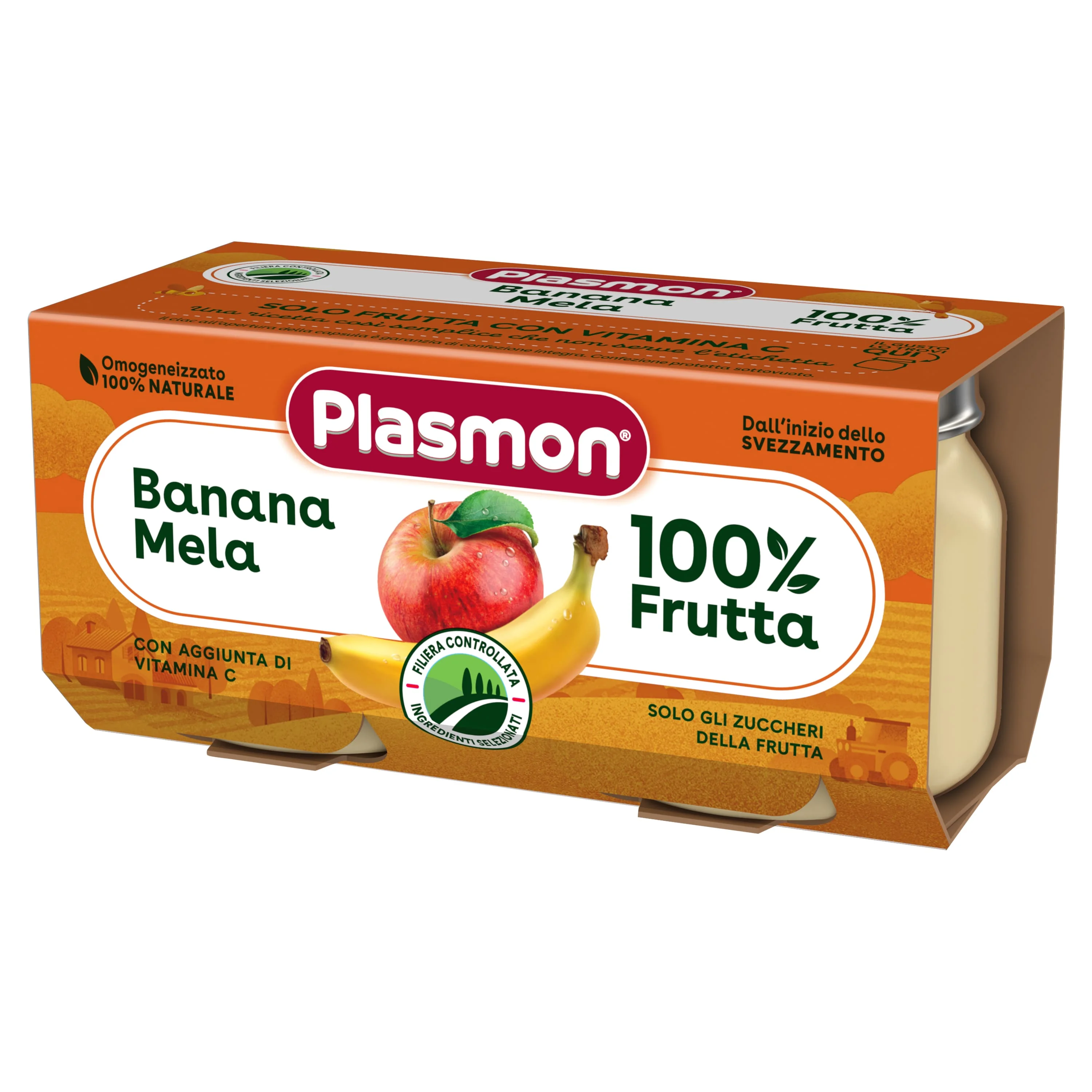 Plasmon Omog Banana Mela 2X80G Senza Glutine