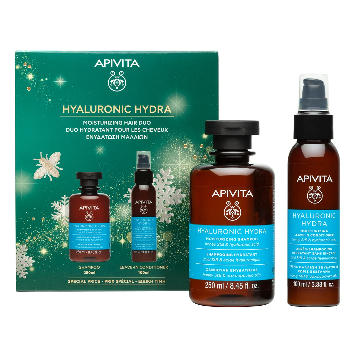 Apivita Pro Xm Hyalu Hydra Shampoo&Leave In