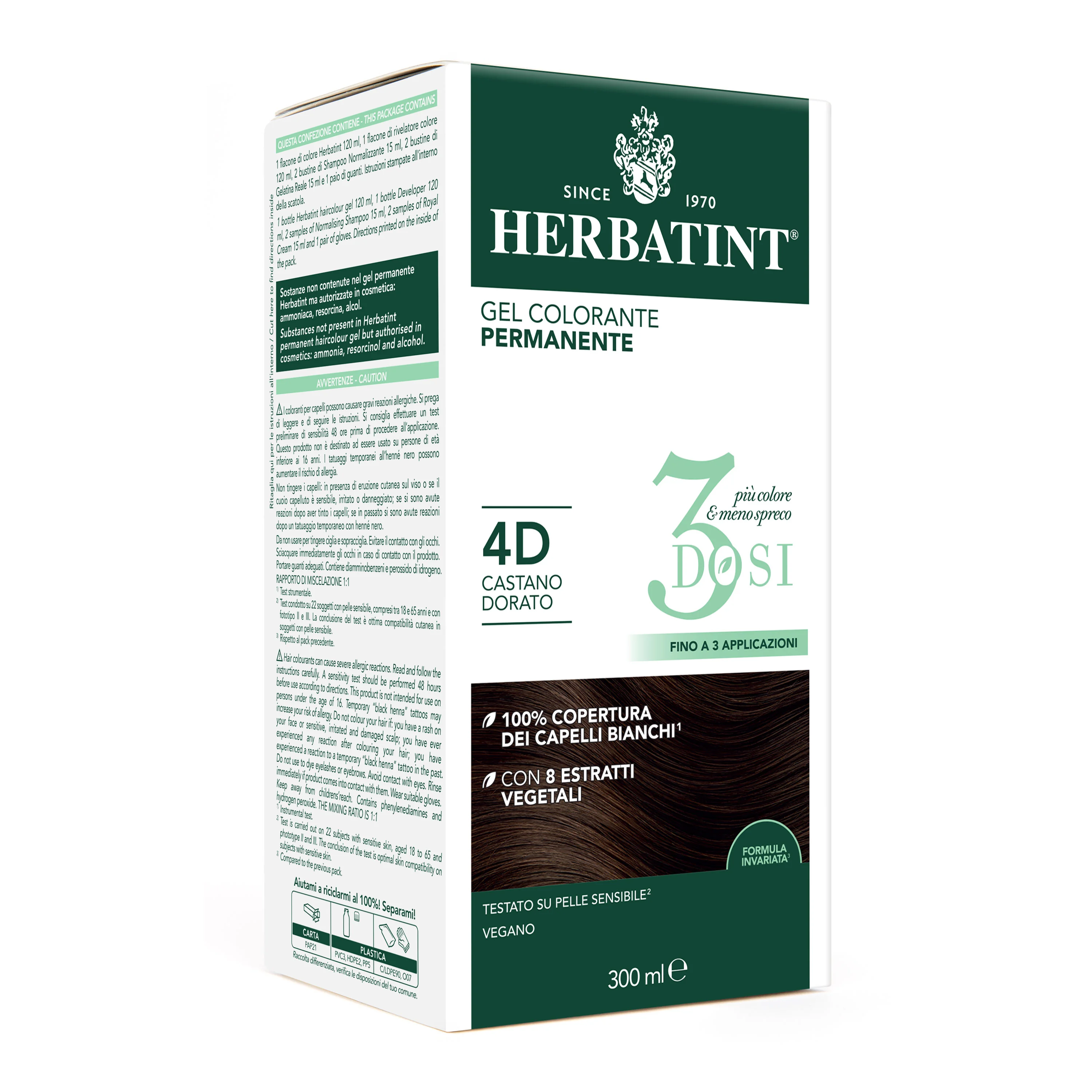 Herbatint 3Dosi 4D 300Ml
