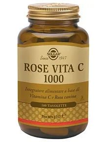 Solgar Rose Vitamina C 1000 100 Tavolette - Integratore Vitamina C e Rosa canina